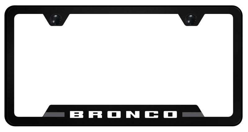 Bronco Stripe Gray PC Notched Frame - UV Print on Black