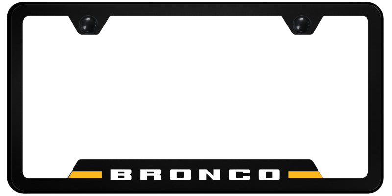 Bronco Stripe Orange PC Notched Frame - UV Print on Black