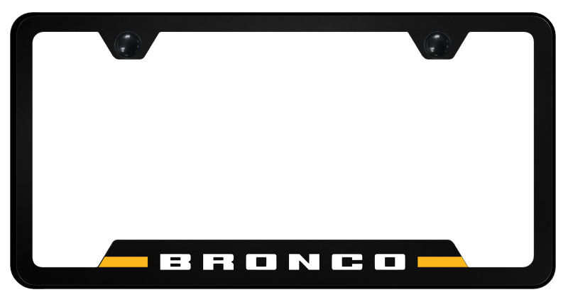 Bronco Stripe Orange PC Notched Frame - UV Print on Black