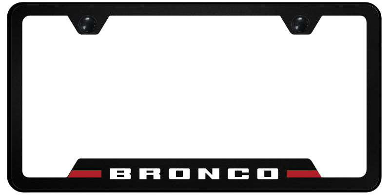 Bronco Stripe Red PC Notched Frame - UV Print on Black