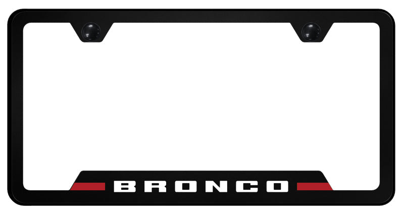 Bronco Stripe Red PC Notched Frame - UV Print on Black