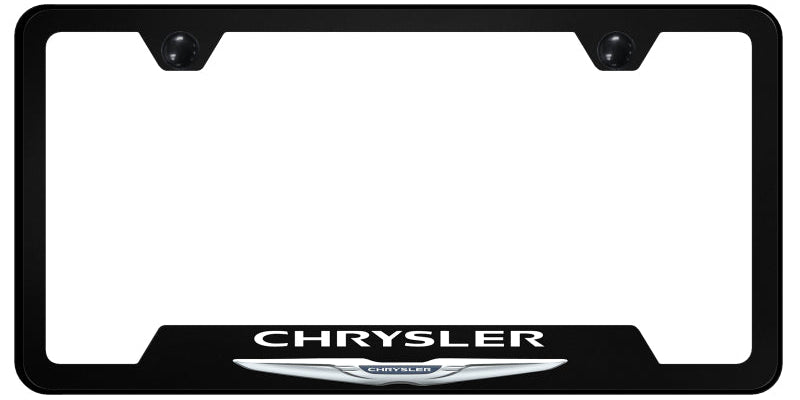 Chrysler Name and Logo PC Notched Frame - UV Print on Black