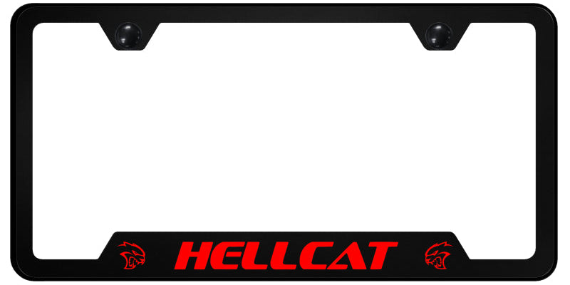 Hellcat Red PC Notched Frame - UV Print on Black