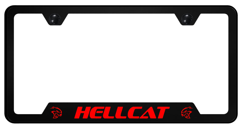 Hellcat Red PC Notched Frame - UV Print on Black