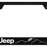 Jeep Mountain PC Notched Frame - UV Print on Black