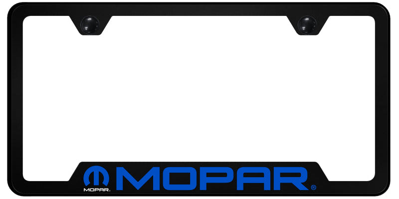 Mopar Name and Logo PC Notched Frame - UV Print on Black