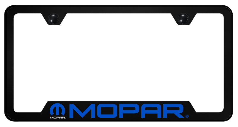 Mopar Name and Logo PC Notched Frame - UV Print on Black