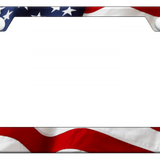 Patriotic USA Flag PC Notched Frame - UV Print on Black