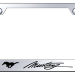 Mustang Script Laser Etched Cut-Out Frame - Mirrored