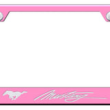 Mustang Script Laser Etched Cut-Out Frame - Pink