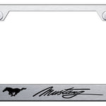 Mustang Script Laser Etched Cut-Out Frame - Brushed