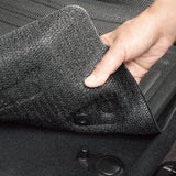 All-Weather Custom-Fit Floor Mats for Ford F-150 Supercrew 2015-2024 with Non-Slip Backing - Black - 1st Row 2nd Row