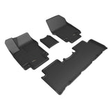 All-Weather Custom-Fit Floor Mats for Hyundai Ioniq 5 2022-2024 with Non-Slip Backing - Black - 1st Row 2nd Row