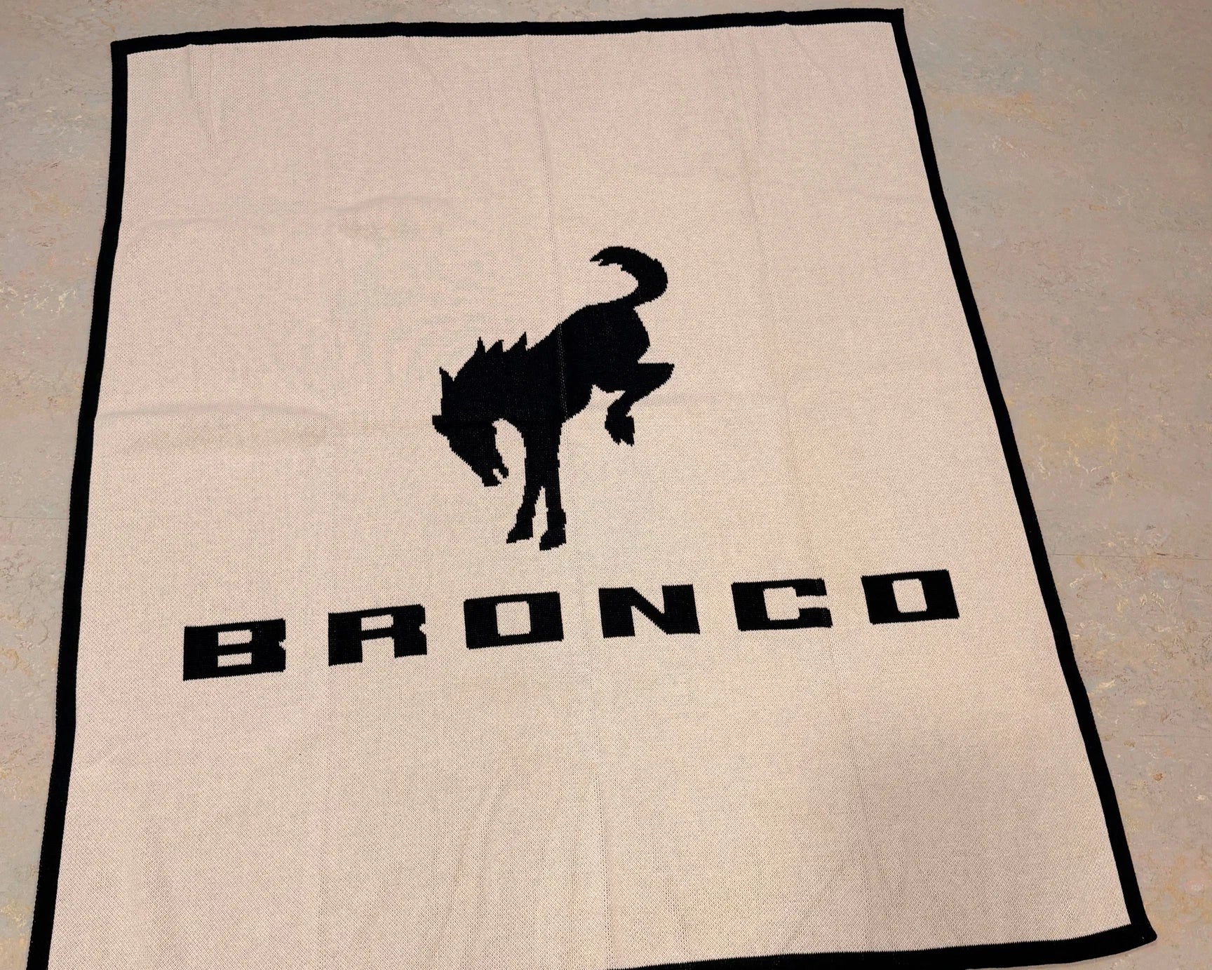 Ford Bronco Blanket Cotton Throw - Made in the USA