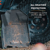 All-Weather Custom-Fit Floor Mats for Lexus Gx 2024-2025 with Non-Slip Backing - Black - 3rd Row