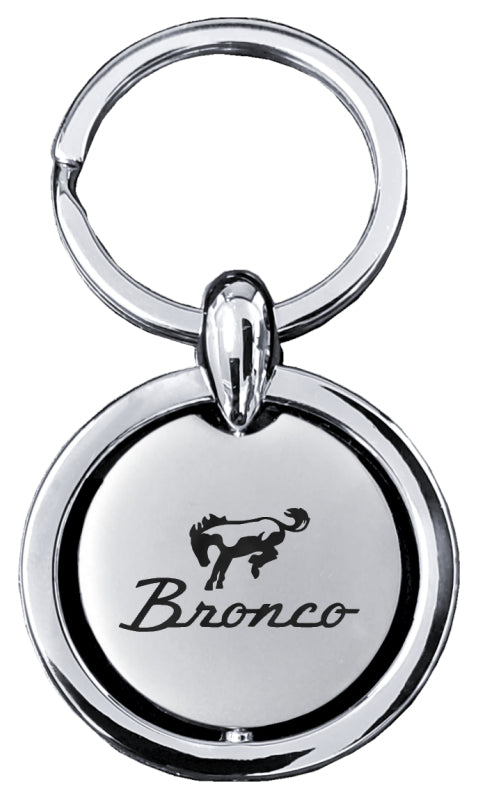 Ford Bronco Revolver Key Fob - Silver