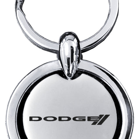 Dodge Stripe Revolver Key Fob - Silver