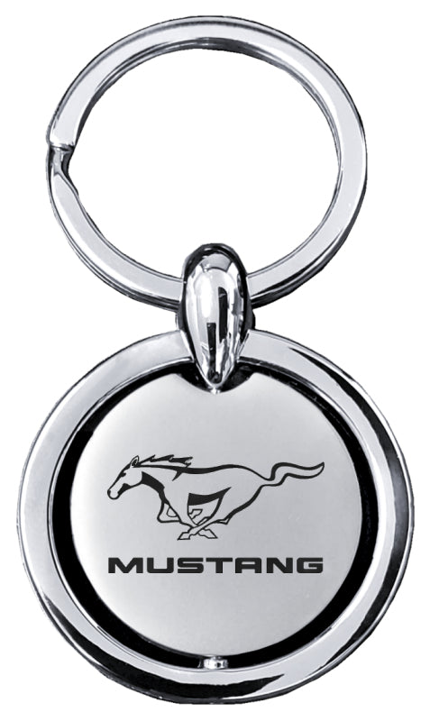 Mustang Revolver Key Fob - Silver