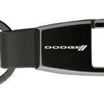 Dodge Stripe Premier Carabiner Key Fob - Black Pearl