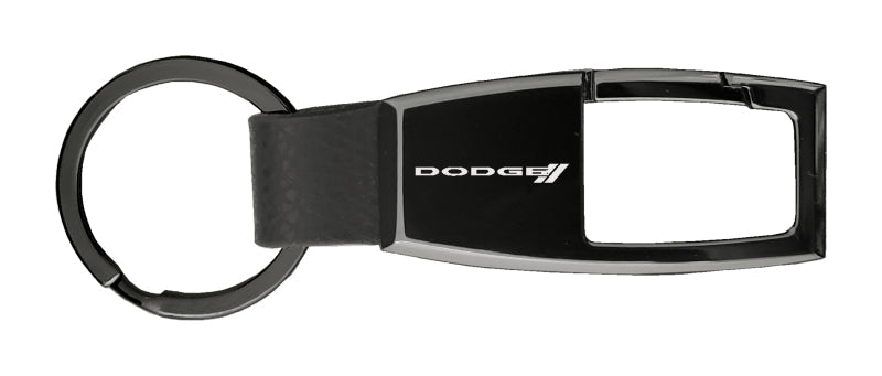 Dodge Stripe Premier Carabiner Key Fob - Black Pearl