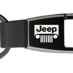 Jeep Grill Premier Carabiner Key Fob - Black Pearl