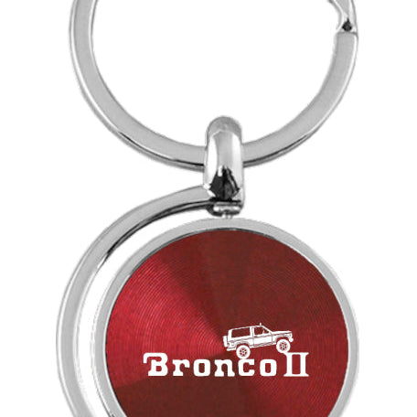 Ford Bronco II Climbing Spinner Key Fob - Burgundy