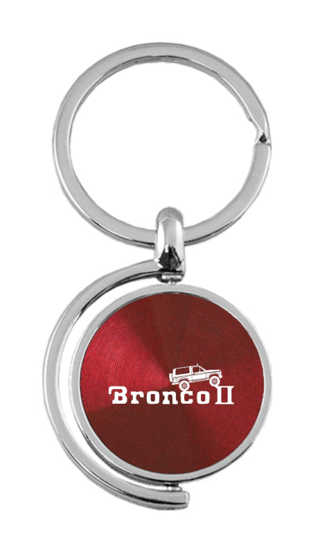 Ford Bronco II Climbing Spinner Key Fob - Burgundy