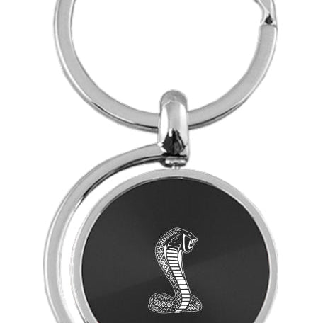 Mustang Cobra Spinner Key Fob - Black