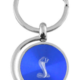 Mustang Cobra Spinner Key Fob - Blue