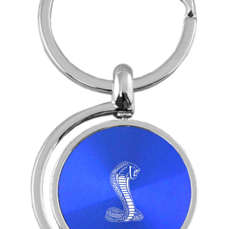 Mustang Cobra Spinner Key Fob - Blue