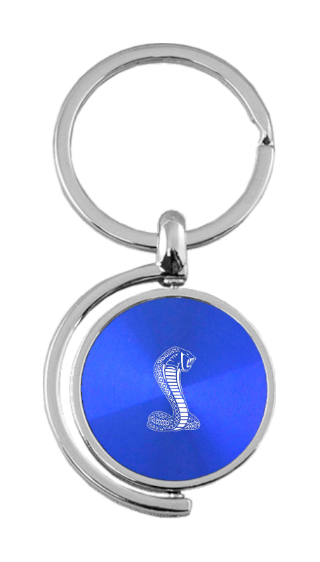 Mustang Cobra Spinner Key Fob - Blue