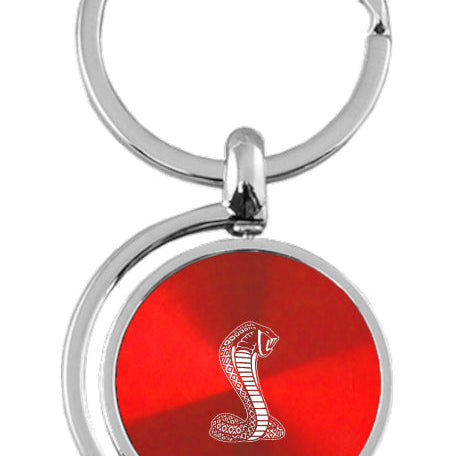 Mustang Cobra Spinner Key Fob - Red