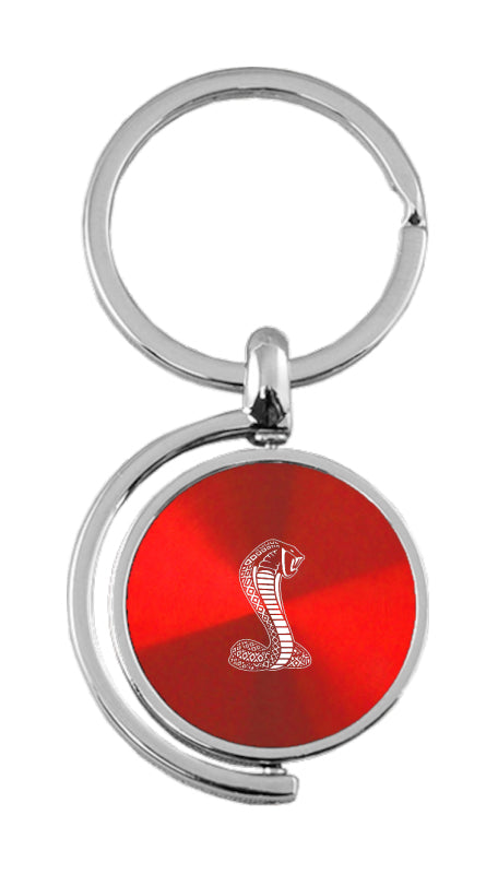 Mustang Cobra Spinner Key Fob - Red