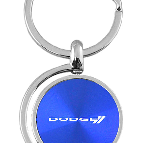 Dodge Stripe Spinner Key Fob - Blue