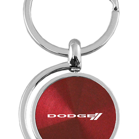 Dodge Stripe Spinner Key Fob - Burgundy