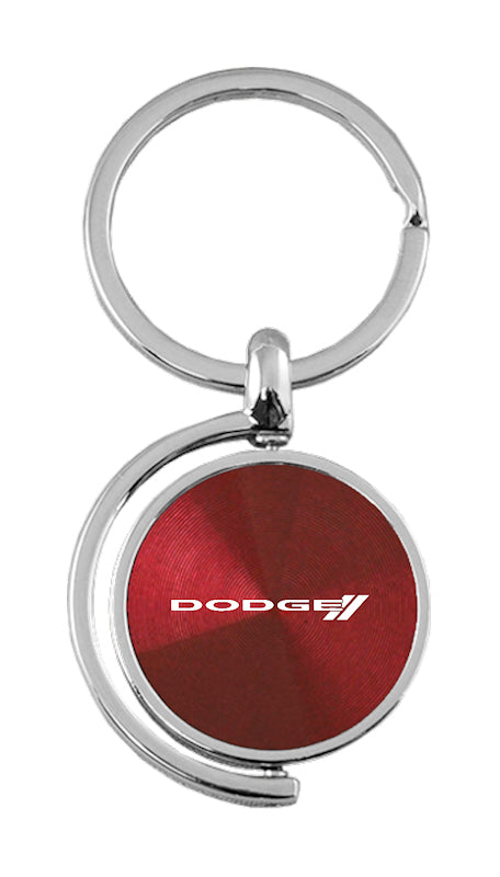 Dodge Stripe Spinner Key Fob - Burgundy