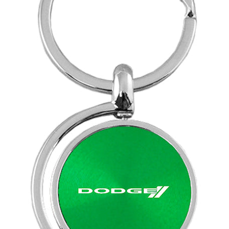 Dodge Stripe Spinner Key Fob - Green