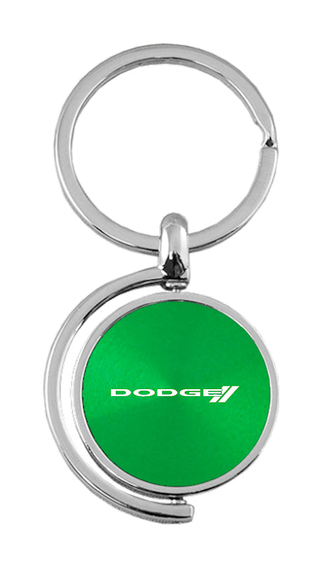 Dodge Stripe Spinner Key Fob - Green