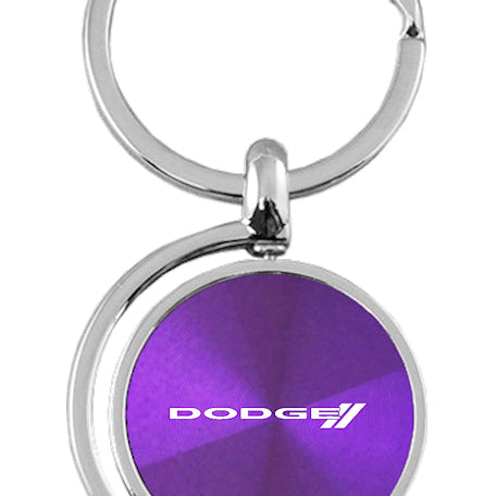 Dodge Stripe Spinner Key Fob - Purple