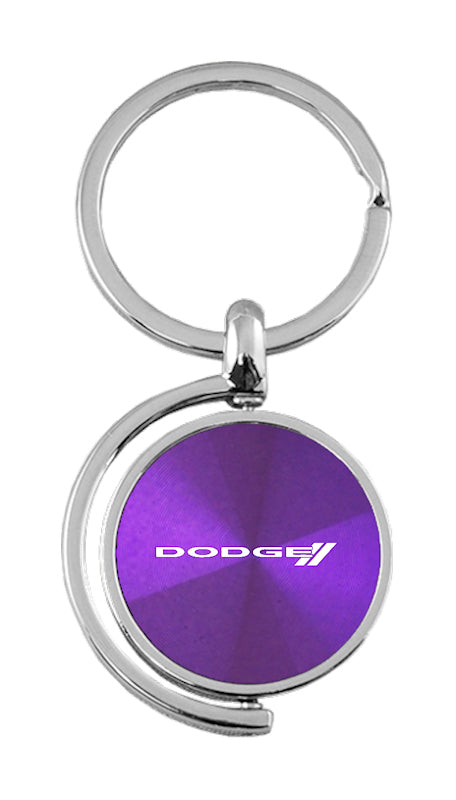 Dodge Stripe Spinner Key Fob - Purple