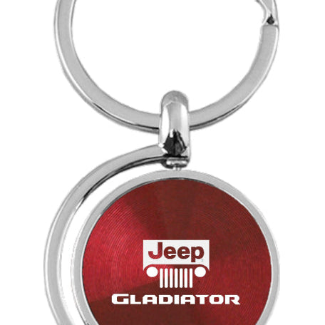 Jeep Gladiator Spinner Key Fob - Burgundy