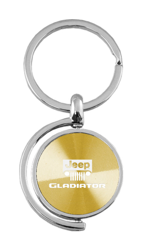 Jeep Gladiator Spinner Key Fob - Gold