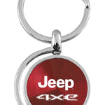 Jeep 4xe Spinner Key Fob - Burgundy