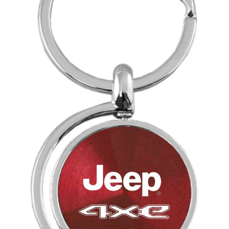 Jeep 4xe Spinner Key Fob - Burgundy