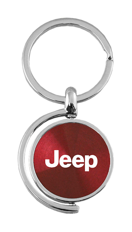 Jeep Spinner Key Fob - Burgundy