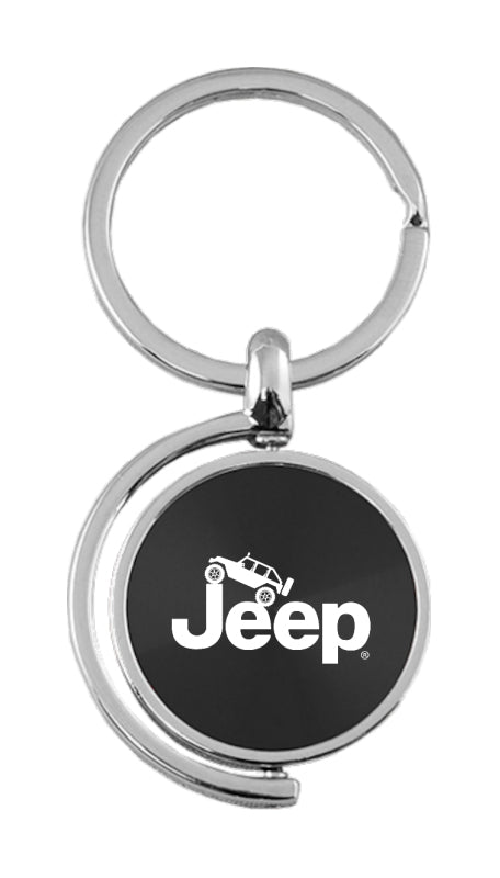 Jeep Climbing Spinner Key Fob - Black