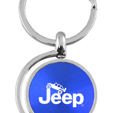 Jeep Climbing Spinner Key Fob - Blue