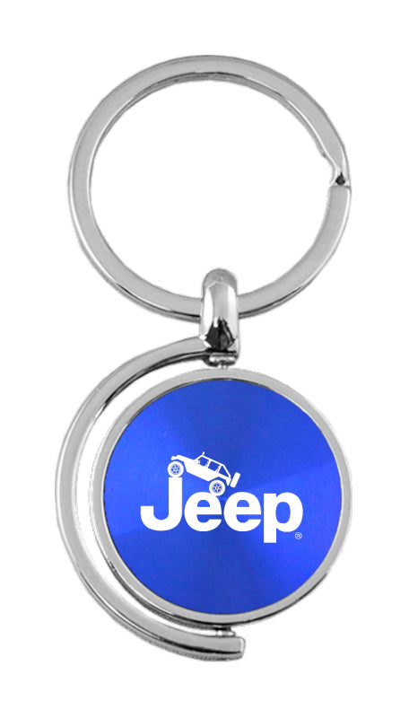 Jeep Climbing Spinner Key Fob - Blue