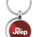 Jeep Climbing Spinner Key Fob - Burgundy