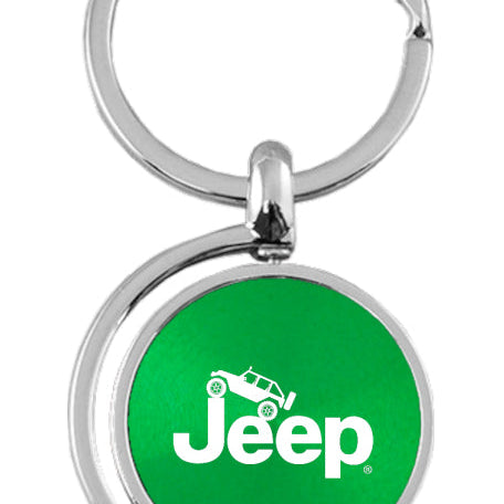 Jeep Climbing Spinner Key Fob - Green